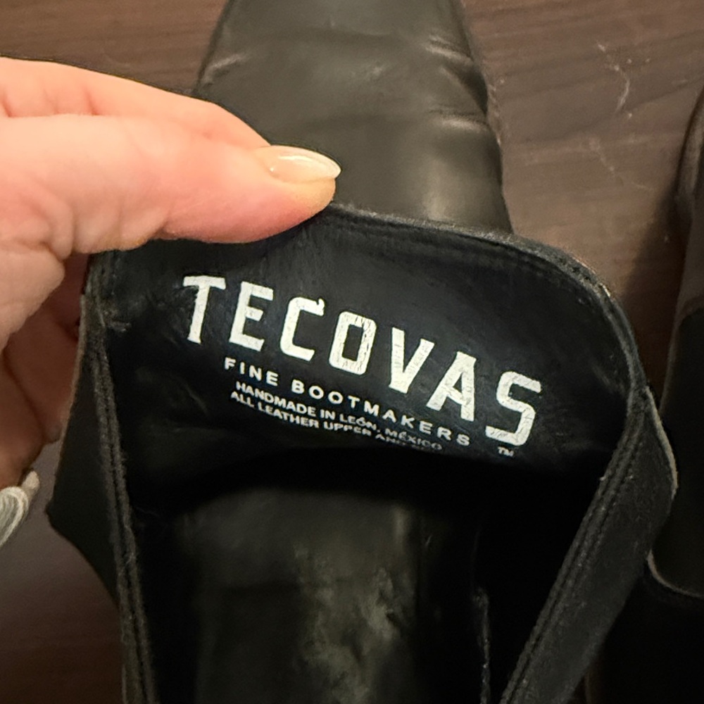 Tecovas Mens Black Ankle Boots Size 12.5 - Picture 6 of 9